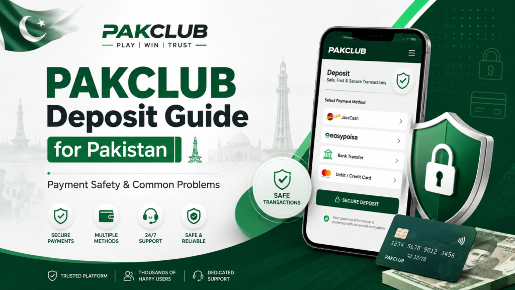 PAKCLUB Deposit guide for Pakistan