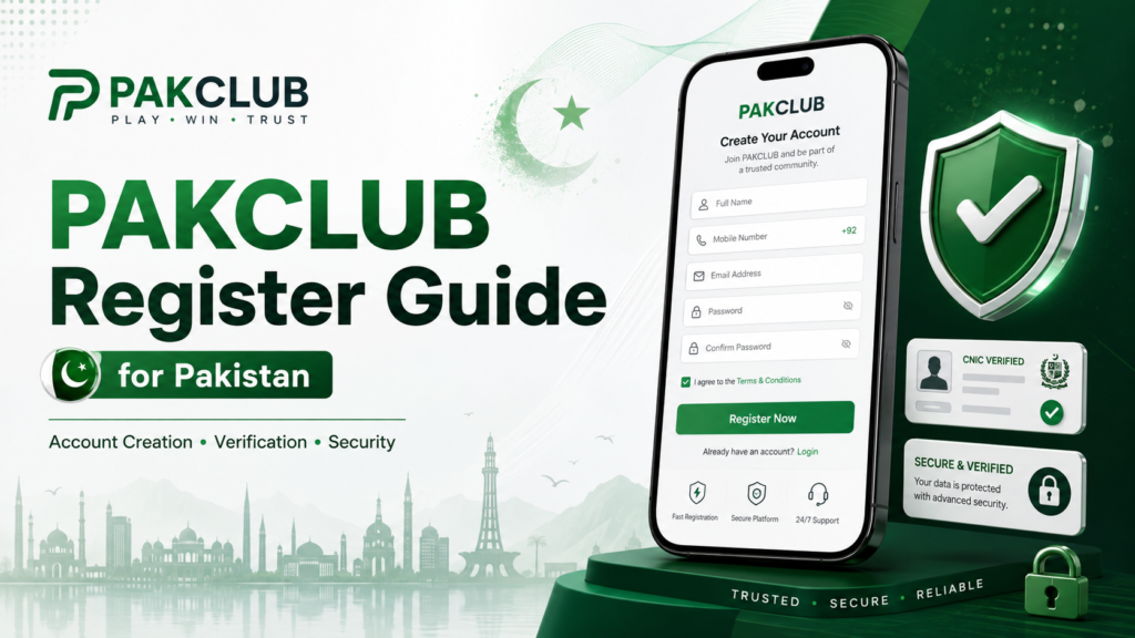 PAKCLUB Register guide for Pakistan