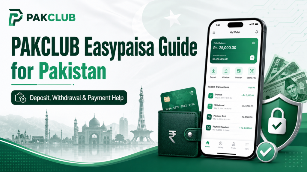 PAKCLUB Easypaisa guide for Pakistan