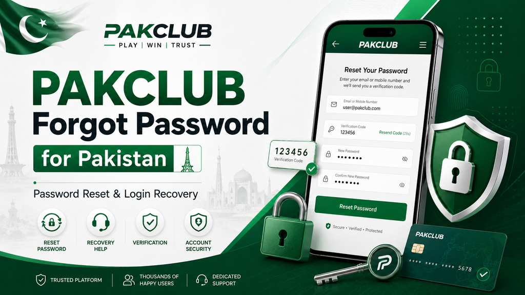 PAKCLUB Forgot Password guide for Pakistan