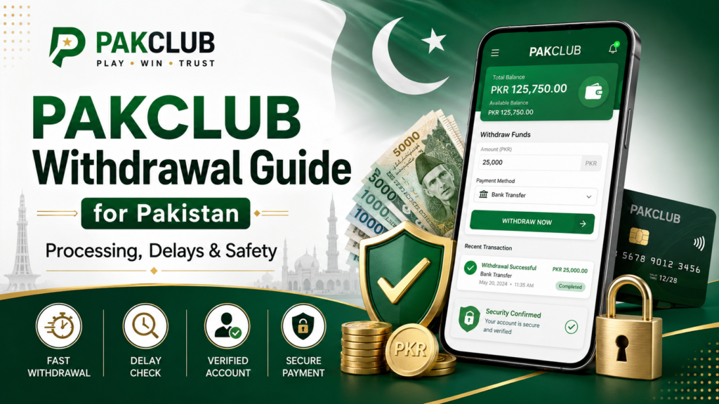 PAKCLUB Withdrawal guide for Pakistan